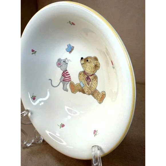Mikasa Teddy 3 Piece Assortment CC018 Dinner Plate Cereal Bowl and Mug Retired - Picture 16 of 16